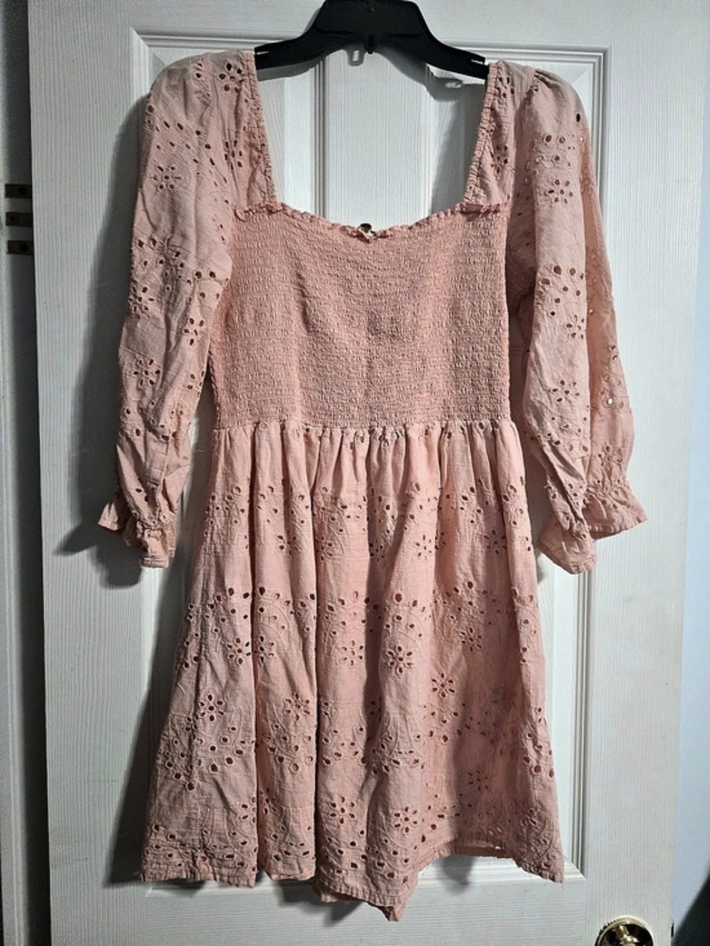 Rebellion Pink Floral Smocked Mini Dress 5
